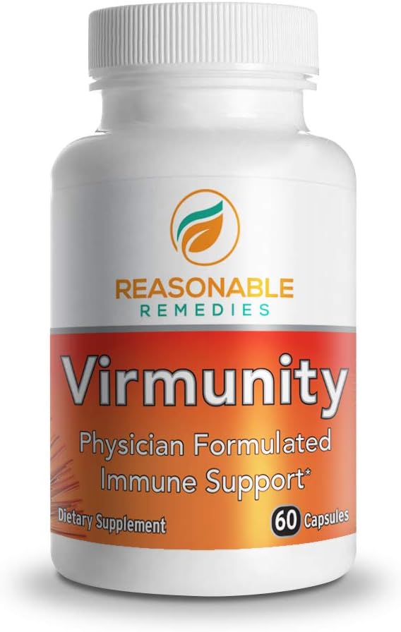 Virunité - Supplément de soutien immunitaire, 60 capsules pour adultes, avec vitamine C et E, sélénium, zinc, antioxydants, NAC et probiotiques.