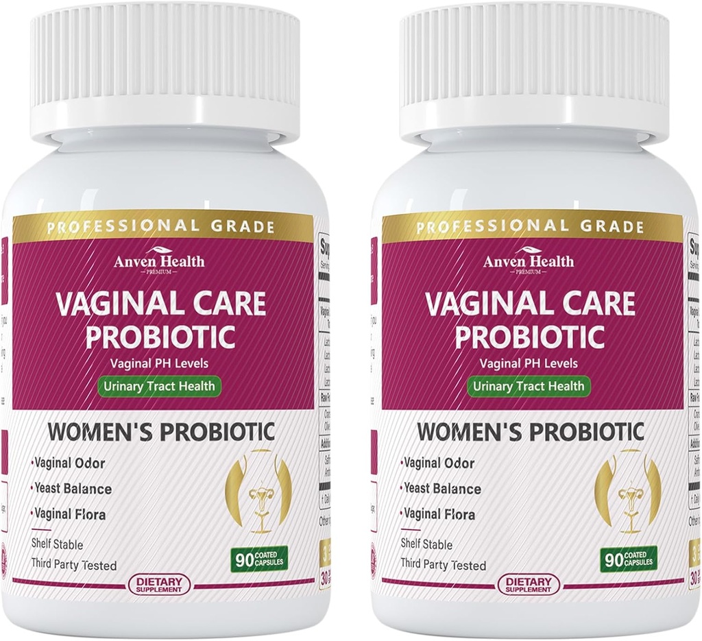 Probiotiques vaginaux pour les femmes pH Équilibre avec les prébiotiques - 60 milliards de femmes Probiotique pour la flore vaginale, l'odore, la levure et la santé digestive avec le safran, la canneberge, le végétalien et non-OGM