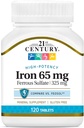 21e siècle Fer 65 mg Sulfate de fer 325 mg Comprimés, 120 Nombre