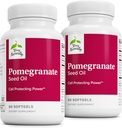 Huile de graines de grenade Terry naturellement - Supplément alimentaire pour soutenir la santé cardiovasculaire - Supplément à base de plantes non OGM avec extrait d'oméga-5 et de grenade - 60 Softgels, 2 Pack