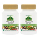 NaturesPlus Source de Vie Jardin Vitamine C - 60 Capsules Vegan, Pack de 2 - Système immunitaire Support - certifié biologique, non OGM, sans gluten - 60 portions totales