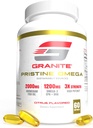 Supplément Granite Pristine Omega-3, 2000mg Norwegian Fish Oil Complements with EPA & DHA, Supports Joint, Coeur, Cerveau, & Mood, Source durable, Pureté testée (60 Softgels)