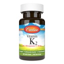 Carlson - Vitamine K2 MK-7 (Ménaquinone), 90 mcg, Soutien osseux, Biodisponibilité au calcium, K2 Vitamine, Vitamine K-2, 60 Softgels