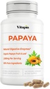 Papaya Capsules enzymatiques de fruits pour la digestion, le dégel, le soutien immunitaire pour les hommes et les femmes - 1500mg Poudre de papaye biologique par portion - 180 Capsules de légumes - Non-OGM, sans gluten, végétalien-friendly