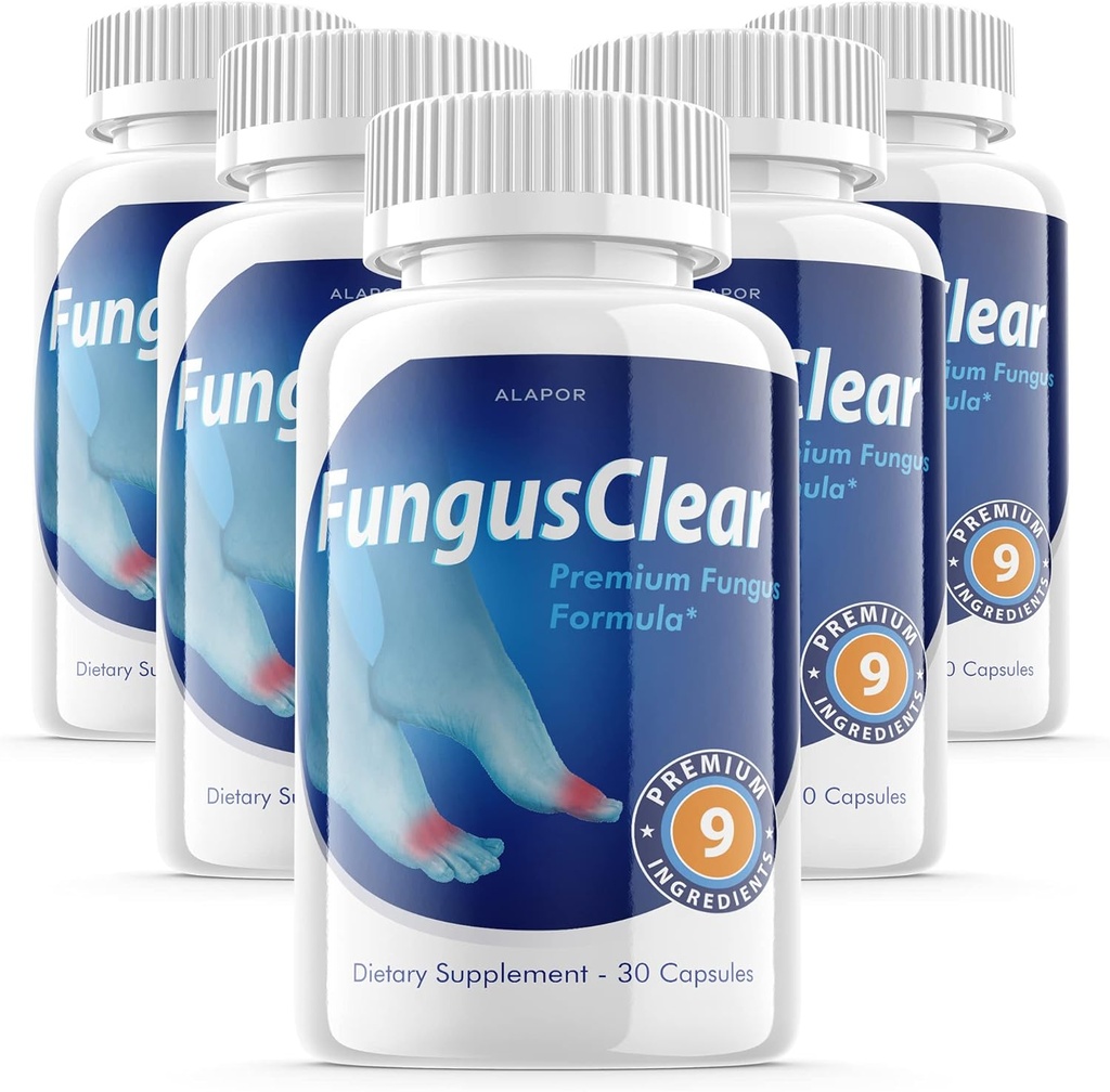 (5 Pack) Fungus Clear - Fungus Probiotic Fungus Clear Pills, formules avancées Fungusclear Capsules, Fungus Clear Max, pour 150 jours d'approvisionnement.