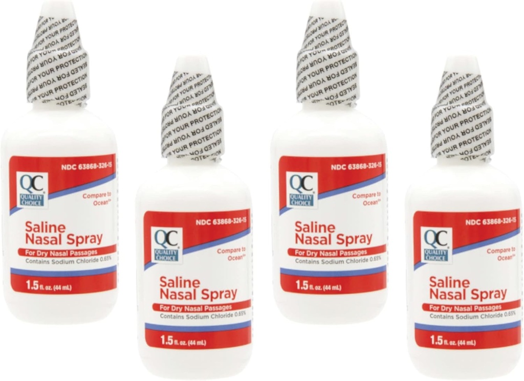Choix de qualité Saline Nasal Relief, 1,5 oz (paquet de 4)