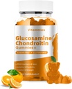 Glucosamine Chondroïtine Gommies avec MSM & Elderberry Extra Strength - Soutien articulaire, Supplément de soutien immunitaire antioxydant pour adultes, hommes et femmes Minéraux, coenzyme Q10, DHA - 60 Gommies Orange