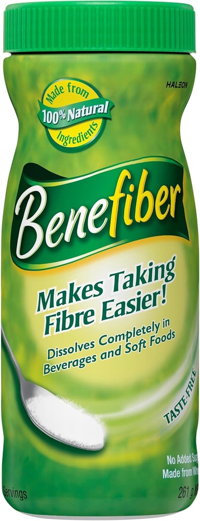 Benefiber Sans goût, sans sucre supplément de fibre poudre pour la santé digestive 74 portions 261g