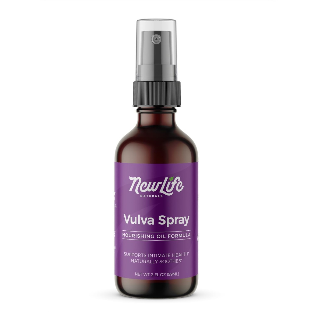 NewLife Naturals Vaporisateur féminin Hydratant vaginal pour les démangeaisons Irritation PH Ménopause Support avec huile d'olive, citronnelle et plus - 2 oz