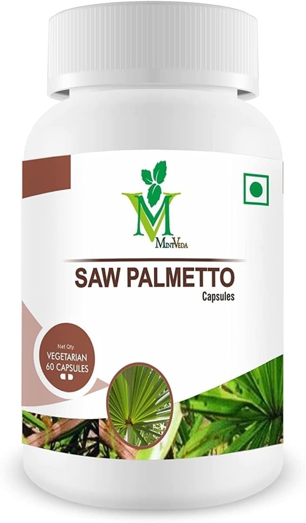 Saw Palmetto Extract Capsules 800mg de supplément alimentaire pour la croissance des cheveux.