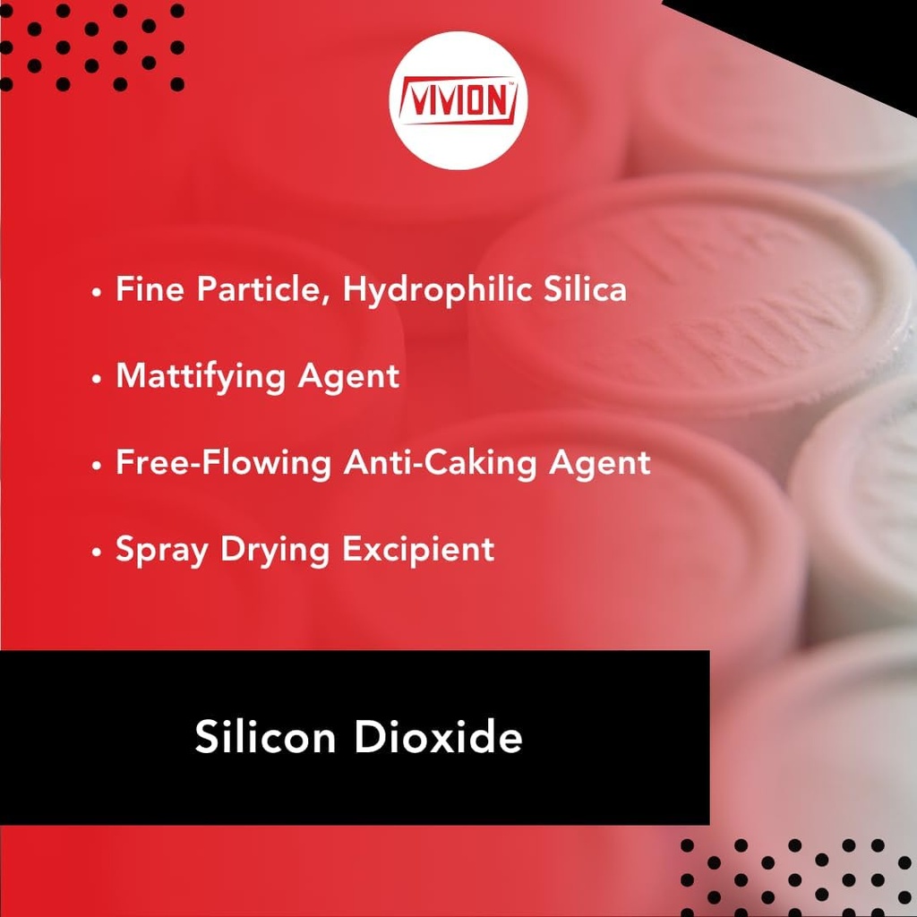 Poudre de dioxyde de silicium en vrac 25 lb - Sipernat 22S Silice précipitée broyée de qualité pharmaceutique - Agent anticaqueur à absorption d'humidité - Excipient de séchage par pulvérisation