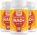 Supplément NAD 2000 MG, NAD+ liposomique avec haute absorption, plus efficace que le riboside de Nicotinamide, supplément de stimulation pur et plus, la défense du vieillissement, le métabolisme et la cellule, 180 softgels
