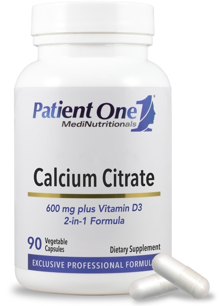 Patient Un Citrate de calcium plus Vitamine D3: Supplément pour soutenir la santé des os et du coeur*
