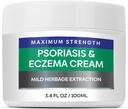 Crème de soulagement de l'eczéma psoriasis de l'hermon: résistance maximale pour l'eczéma psoriasis - soulager le symptôme de résistance efficace pour la dermatite séborrhéique Folliculite 100m 3,4 Fl Oz (paquet de 1)