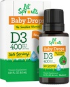 Carlyle Baby Vitamine D3 gouttes liquides de 400 UI ,31 oz (9,2 mL) 1 an d'approvisionnement (365 portions)