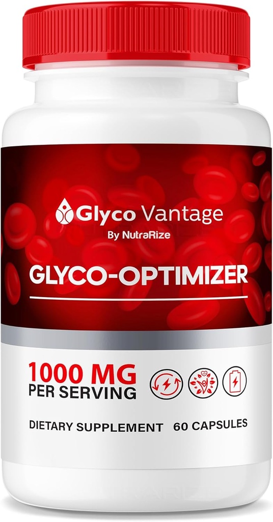 Glyco Vantage Capsules - Premium GlycoVantage Glyco Optimizer, soutient un mode de vie sain, toutes les pilules naturelles pour des niveaux sains et stables, examen officiel de Glyco Vantage (60 capsules)