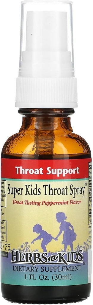 Herbes pour enfants Spray de gorge Super Kids, 1 once