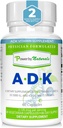 Power by Naturals Supplément de vitamine ADK - Mélange de haute puissance de VIT A D3 K2 Vitamine 5000 iu - Soutien os, coeur et santé immunitaire - 60 capsules (2 mois d'approvisionnement)