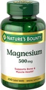 Natures Bounty Magnésium, Comprimés, 500 mg- 200 Ct..