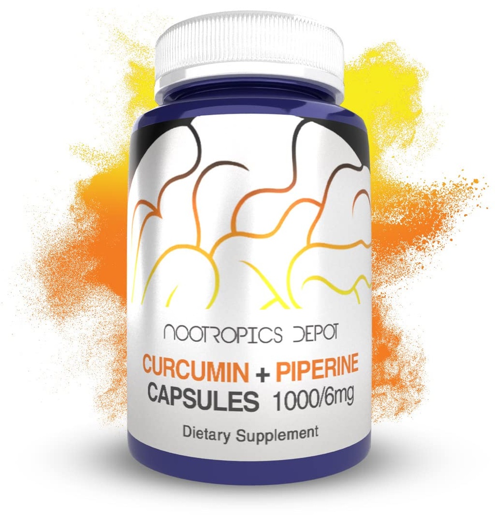 Nootropics Depot Curcumine + Capsules de Piperine