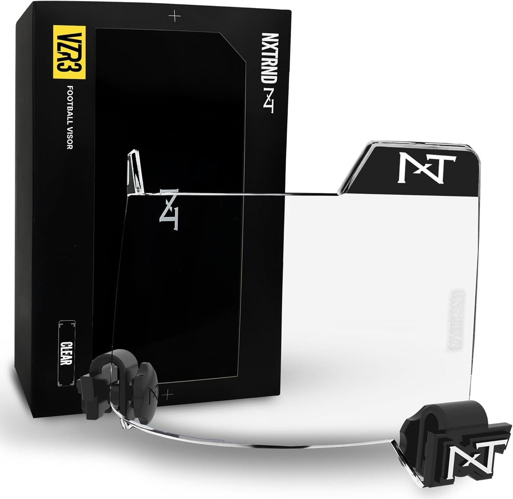 Nxtrnd VZR3 Football Visor, Curved Lens Technology, Fits Adult & Youth Football Helmets