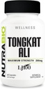 NutraBio Tongkat Ali Longjack 100 Supplément - Support naturel pour la masse musculaire, la force, la performance- Longjack Tongkat Ali pour les hommes- 200mg par capsule, 60 portions