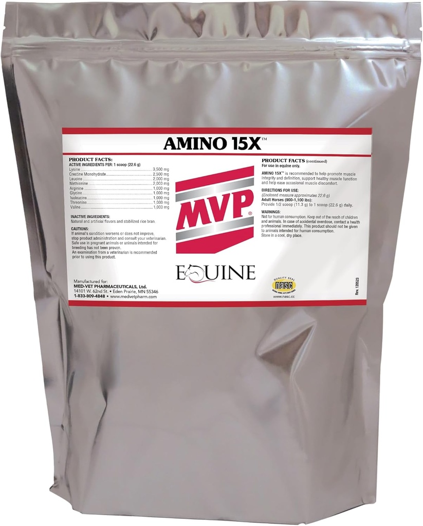 Amino 15X (6 lb) -Supports Healthy Muscle Function, Development and Repair in Horses