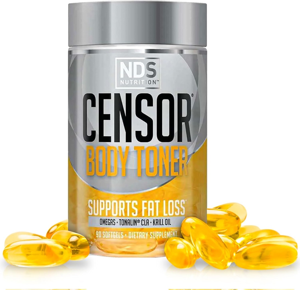 Censeur de nutrition des SND - Perte de graisse et toner corporel avec CLA, huile de poisson, safflower et mélange Omega 3-6-9 - Supplément alimentaire pour améliorer l'énergie et la santé (90 Softgels)