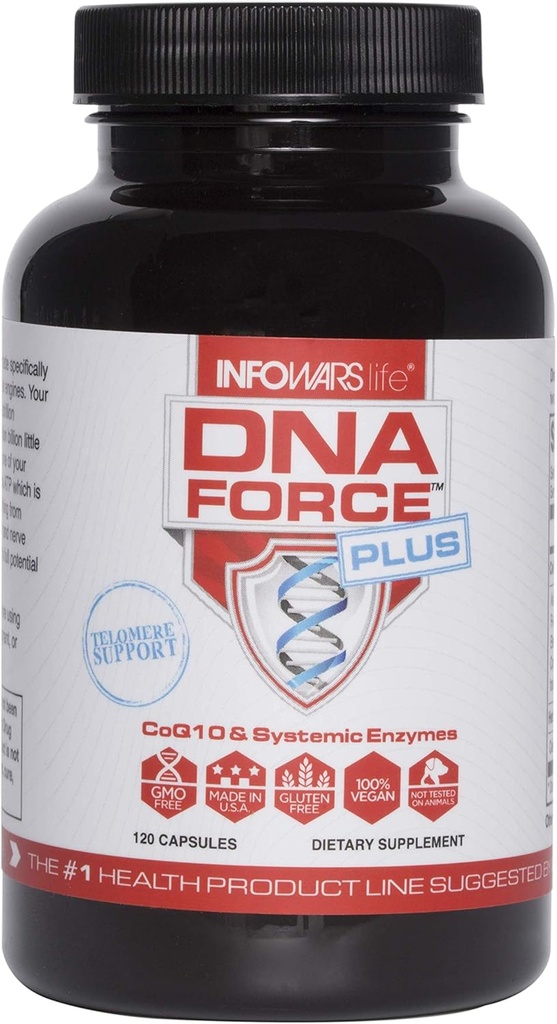 Infowars Life Force DNA Plus (120 capsules) – Optimisateur d'énergie avec CoQ10 et BioPQQ