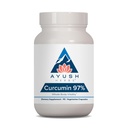 Ayush Herbes Curcumin 97% - Suppléments Curcumin, Supplément de racine curcuma Premium, Curcuminoïdes pour femmes et hommes, Adultes, Soutien articulaire Premium, Force et Vitalité - 90 Capsules végétariennes (1 Compte)