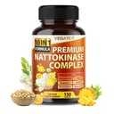 VEGATOT Organic Nattokinase Complex - 10IN1 Formula Vitamin D3, Niacin, Vitamin K2, Zinc, CoQ10, Quercetin (150 Count (Pack of 1))