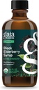 Gaia Herbs Black Elderberry Sirop - Supplément de soutien immunitaire - Fabriqué avec des mûres noires biologiques (Sambucus nigra) pour système immunitaire* - Formule biologique certifiée USDA - 5.4 Fl Oz (approvisionnement de 32 jours)