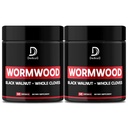 Wormwood Capsules - 12 herbes mélangées noix de noyer noir, girofles, gingembre, curcuma, cannelle, pomme, quassia - 2 boîtes 50 capsules