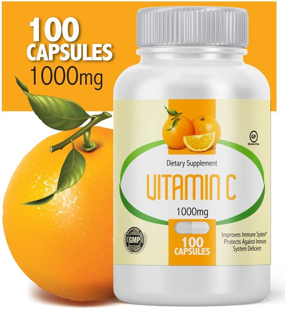 Vitamin C 1000mg 100 Capsules (2 Bottles)
