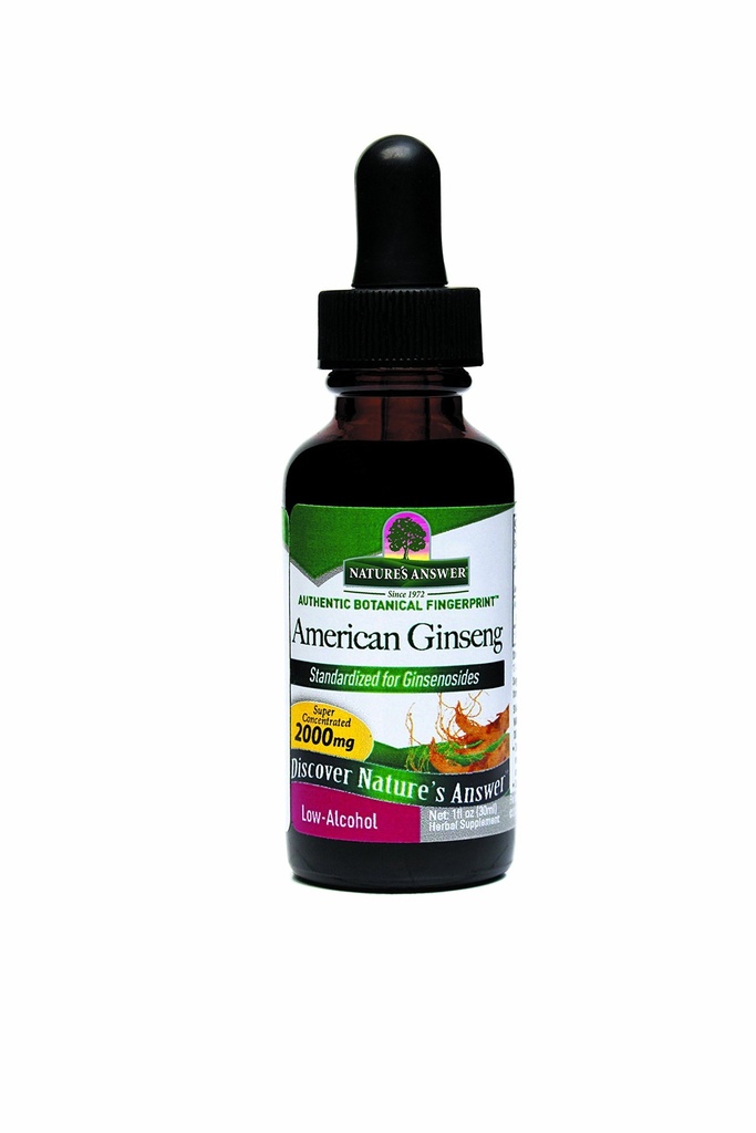 Nature's Answer American Gingseng Root with Organic Alcohol, 1-Fluid Ounce