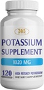365 Santé Potassium Supplément 1020 mg de Potassium Bicarbonate de Potassium