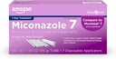 Soins de base Miconazole 7, crème vaginale de nitrate de Miconazole 2 pour cent, traitement d'infection à levure de 7 jours pour les femmes, soins féminins, 1,59 once (paquet de 1)