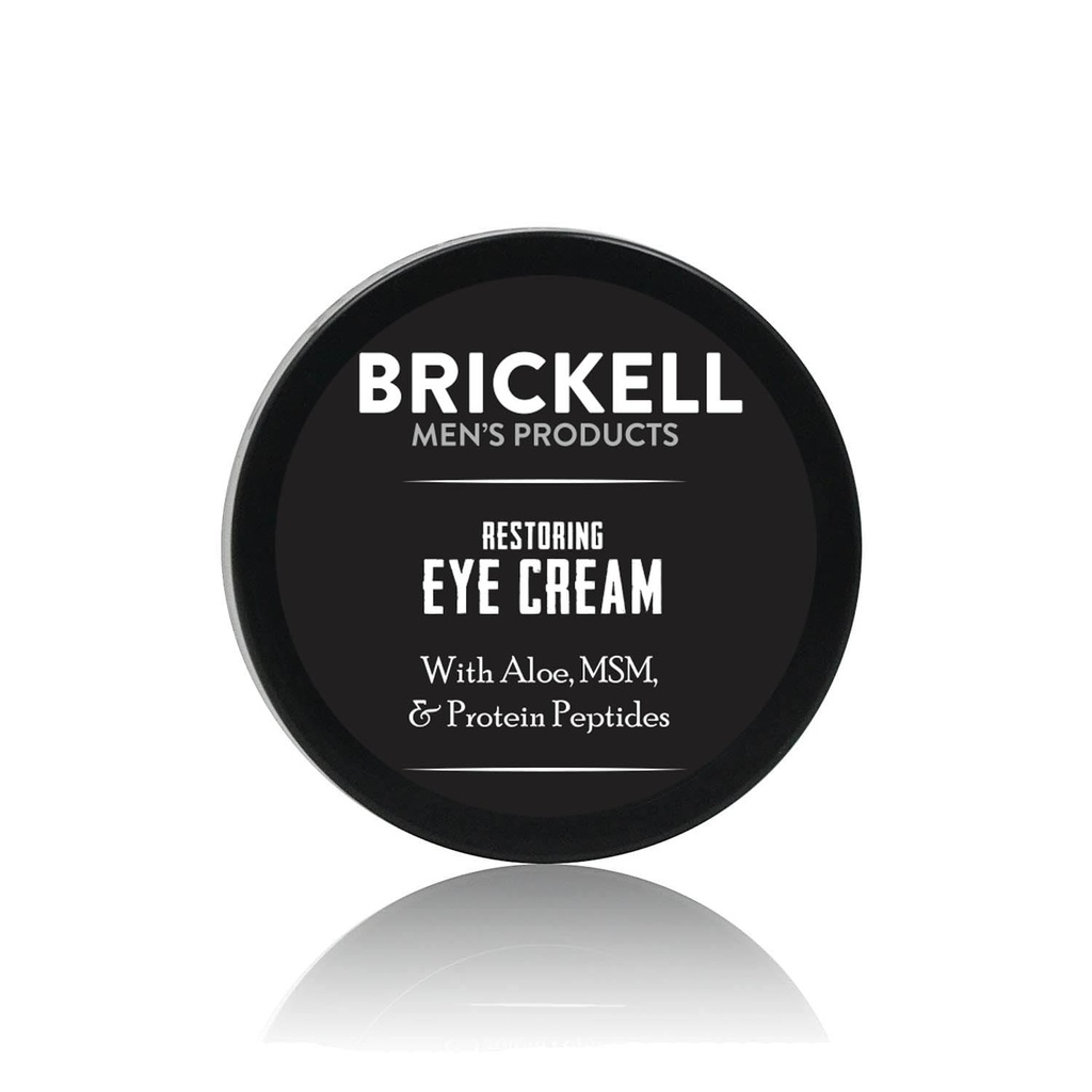 Brickell hommes Restaurer sous la crème des yeux pour les hommes, naturel et biologique anti vieillissement baume des yeux pour réduire puffines, rides, cercles sombres, corbeilles pieds et sous les yeux sacs, 0.5 Ounce, non parfumé