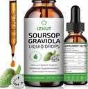 Soursop Bitters Liquid Organic: Soursop Leaf & Fruit Extract Botanical - Soursop gouttes liquides pour le soutien cellulaire et la régénération - Immune support, relaxation, santé du foie et aide au sommeil pour les hommes et les femmes