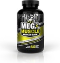 Mega Muscle - gain de muscle de rappel quotidien Comprimés à croquer Multivitamine pour les chiens dans toutes les étapes de la vie de haute protéine, gain de poids de chiot et supplément de chien adulte de poulet de 60 comprimés