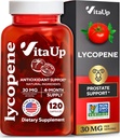 Lycopene Supplements for Men - USA Made Prostate Supplements for Men with Natural Tomato Extract - Non-GMO Lycopene Supplement for Prostate, Skin & Antioxidant Support - 120 Count