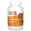 California Gold Nutrition Multivitamine à croquer avec vitamine A, vitamine C, vitamine E et poudre de pommes pour enfants, fruits assortis, 180 comprimés végétariens