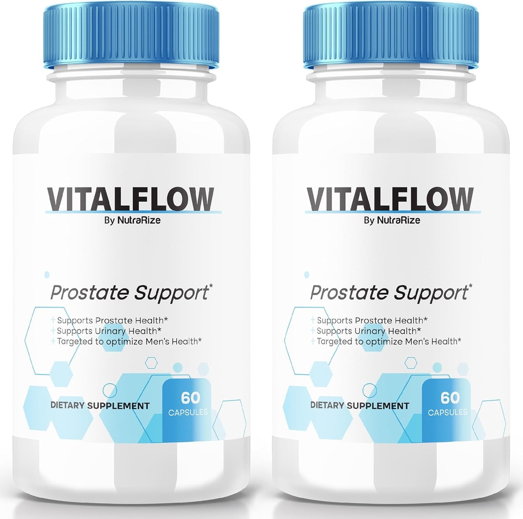 (2 packs) Capsules VitalFlow, formule de support de la prostate avancée VitalFlow, formule naturelle officielle pour le contrôle du régain, pilules de force maximale pour le bien-être, commentaires de flux vital (120 capsules)