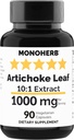 MONOHERB Extrait de feuille d'artichaut 1000 mg - 90 capsules végétariennes