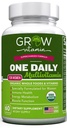 grow vitamin One Daily Multivitamin for Women - Energy Support - Whole Food Supplement to Nourish Hair, Skin, Nails - Non-GMO - No Soy - Gluten Free - 60 Capsules - 2 Month Supply