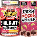 Pure Himalayan Shilajit Gummies - Haute puissance Gold Grade Resin - Energy Boost et Immune Support pour les hommes et les femmes avec Ashwagandha et Shatavari - 120 Gummy - Strawberry & Banana