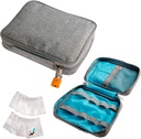 Smooth Trip Medicine Storage Bag and Medicament Bouteille Organizer - Sac de voyage médical résistant aux chocs avec des poches de pilules réutilisables de qualité alimentaire - Slim Design S'adapte dans les sacs à main, les sacs à dos et les sacs à dos