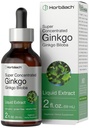 Horbäach Ginkgo Biloba Extract Liquide 2 fl oz) Supplément sans alcool aux herbes Végétarien, non-OGM, sans gluten