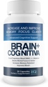 Cognitiva de Brain+ - Soutien cognitif avancé - Aidez à augmenter et à améliorer la mémoire, à stimuler la concentration mentale et à soutenir la clarté mentale - Capsules Alpha-GPC pour le soutien cérébral et le boost Nootropique Opti