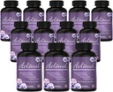 Équilibre hormonal et ménopause Relief of Mood Swings, Hot Flashes, Sweat nocturne et irritabilité - Isoflavones, Black Cohosh, Raspberry, Valérian, Sage, Red Clover, Lemon Baume - 60 Comte (12)